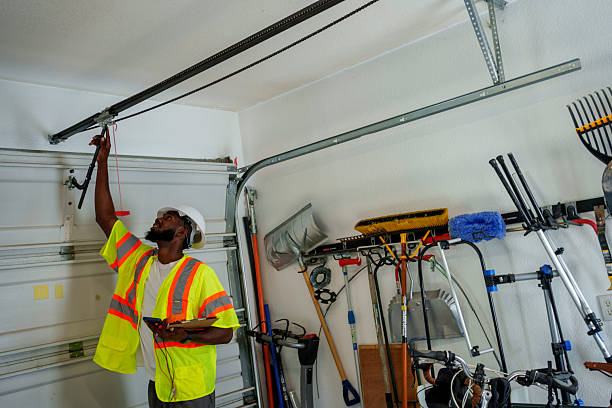 Professional Garage Door Panel Replacement technician working in Westmont, IL